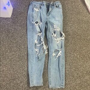 Distressed Blue Women's Jeans